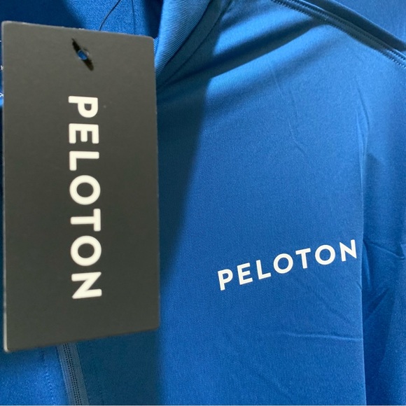 Peloton Warmup Blue Athletic Gym Long Sleeve Poly Workout Shirt Mens NWT XXL - Picture 6 of 8